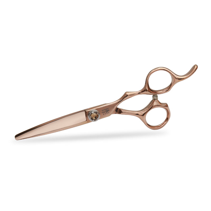 Serie de tijeras de corte de pelo profesionales de oro rosa de 6 pulgadas